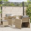 vidaXL Salon de jardin avec coussins 4 pcs beige r&eacute;sine tress&eacute;e