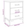vidaXL Table de chevet Marron 40x30x55 cm Bois de pin massif