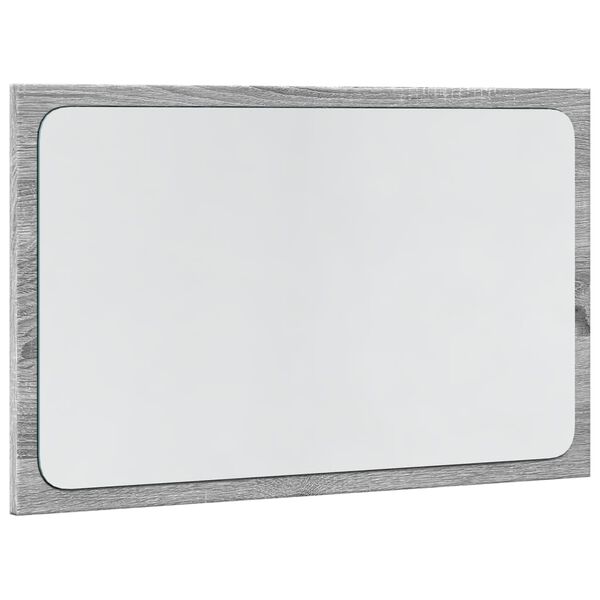 vidaXL Miroir de salle de bain &agrave; LED sonoma gris bois d'ing&eacute;nierie