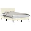 vidaXL Cadre de lit Cr&egrave;me 120 x 190 cm Tissu en velours c&ocirc;tel&eacute;