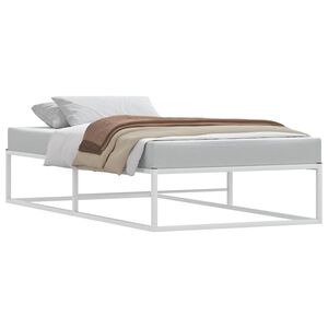 vidaXL Cadre de lit sans matelas blanc 90x200 cm m&eacute;tal