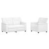 vidaXL Ensemble de Canap&eacute;s 2 pcs Blanc Simili cuir