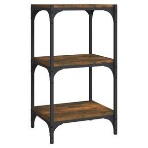 vidaXL Biblioth&egrave;que Ch&ecirc;ne fum&eacute; 40x33x70,5cm Bois d'ing&eacute;nierie et acier