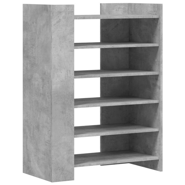 vidaXL Armoire &agrave; chaussures gris b&eacute;ton 74,5x37,5x100 cm