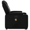 vidaXL Fauteuil inclinable de massage Noir Similicuir
