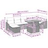 vidaXL Ensemble de canap&eacute; de jardin avec coussin 8 pcs Beige polyrotin