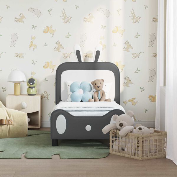 vidaXL Cadre de lit pour tout-petit avec tête de lit Gris clair