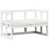 vidaXL Canapé de jardin extensible blanc bois massif de pin