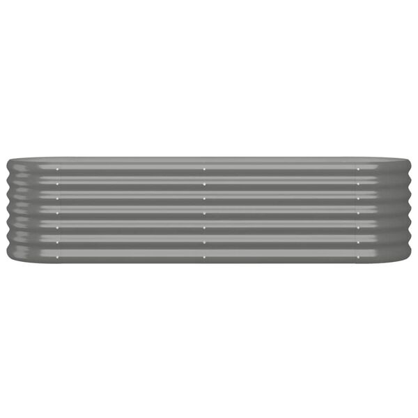 vidaXL Lit surélevé de jardin Acier galvanisé 152x40x36 cm gris