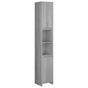 vidaXL Armoire de bain Sonoma gris 30x30x183,5 cm Bois d'ing&eacute;nierie