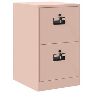 vidaXL Cabinet de Dossier Rose 44 x 50 x 74,5 cm Acier Lamin&eacute; &agrave; Froid
