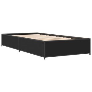vidaXL Cadre de lit sans matelas noir 90x190 cm