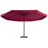 vidaXL Parasol de jardin avec base portable rouge
