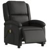 vidaXL Fauteuil de massage inclinable électrique noir cuir véritable