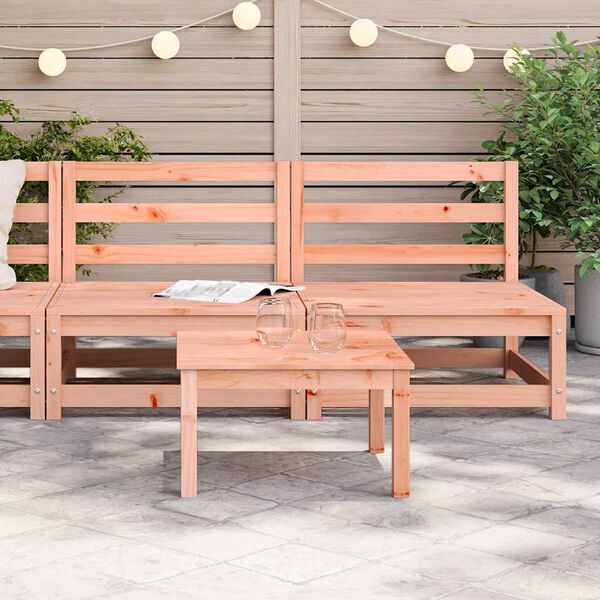 vidaXL Canap&eacute;s de jardin sans accoudoirs 2 pcs bois massif douglas