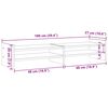 vidaXL Support de moniteur sonoma gris 100x27x20 cm bois d'ingénierie