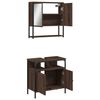 vidaXL Ensemble de meubles de salle de bain 2 pcs Ch&ecirc;ne marron