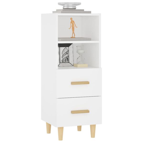 vidaXL Buffet Blanc 34,5x34x90 cm Bois d'ing&eacute;nierie