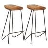 vidaXL Tabourets de bar lot de 2 bois d'acacia massif