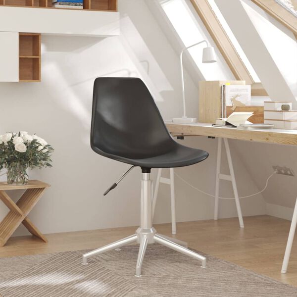 vidaXL Chaise pivotante de bureau Gris clair PP
