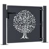 vidaXL Portail de jardin anthracite 100x75 cm acier conception d'arbre