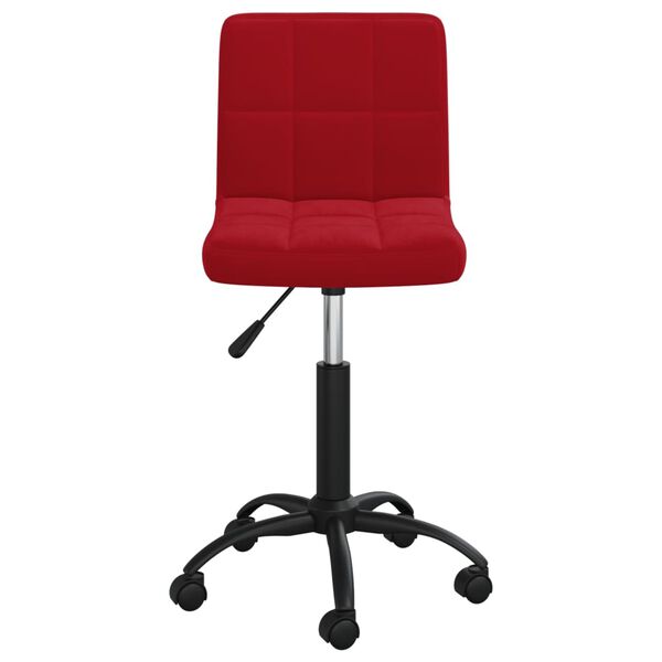 vidaXL Chaises à manger pivotantes lot de 2 rouge bordeaux velours