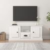 vidaXL Meuble TV blanc brillant 100x35,5x45 cm bois d'ingénierie