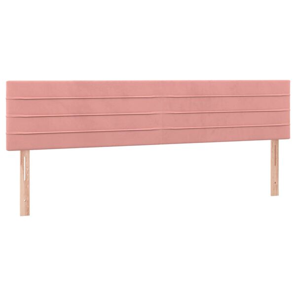 vidaXL T&ecirc;te de lit &agrave; LED Rose 180x5x78/88 cm Velours