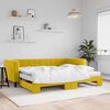 vidaXL Lit de jour avec gigogne et matelas jaune 90x200 cm velours