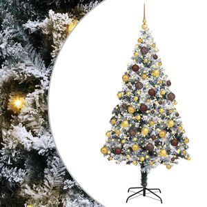 vidaXL Sapin de No&euml;l artificiel Blanc 180 cm PVC, Acier et Plastique