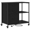 vidaXL Cabinet avec Station de Charge 76 x 41 x 72 cm Ch&ecirc;ne noir