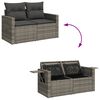 vidaXL Salon de jardin 11 pcs avec coussins gris r&eacute;sine tress&eacute;e