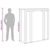vidaXL Armoire avec compartiments et tiges 45 x 150 x 176 cm Marron