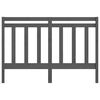 vidaXL T&ecirc;te de lit Gris 146x4x100 cm Bois massif de pin