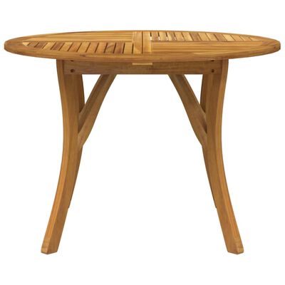 vidaXL Table de jardin Ø 110 cm Bois d'acacia solide