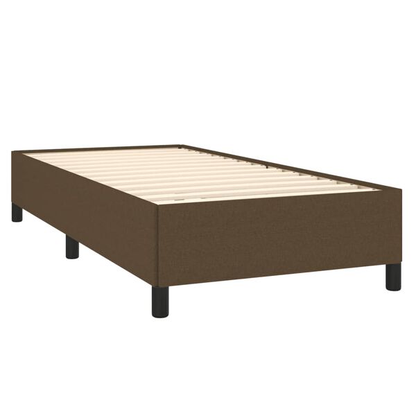 vidaXL Sommier &agrave; lattes de lit avec matelas Marron fonc&eacute; 90x200 cm