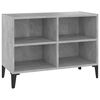 vidaXL Meuble TV avec pieds en m&eacute;tal Gris b&eacute;ton 69,5x30x50 cm