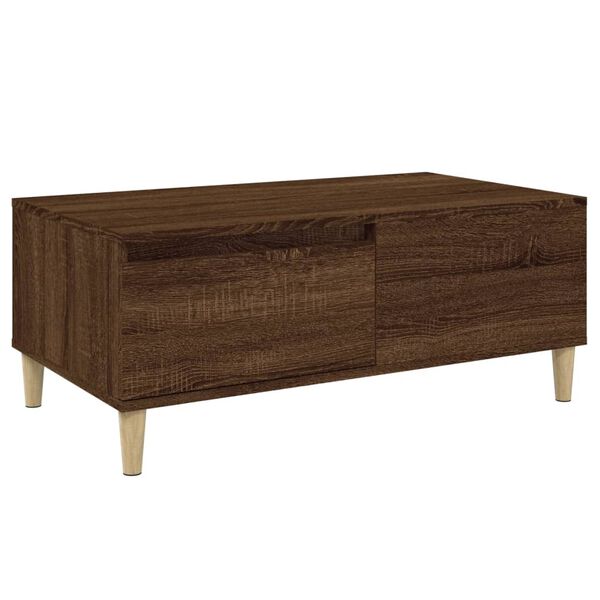 vidaXL Table basse Chêne marron 90x50x36,5 cm Bois d'ingénierie