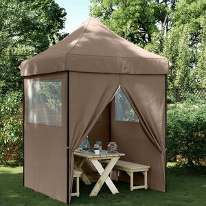 vidaXL Tente de r&eacute;ception pliable escamotable avec 4 parois lat&eacute;rales