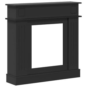 vidaXL Cadre de chemin&eacute;e Noir 102 x 26 x 100 cm Bois d'ing&eacute;nierie