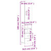 vidaXL Buffet haut Blanc 34,5x34x180 cm Bois d'ing&eacute;nierie