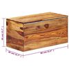 vidaXL Coffre de rangement 80 x 40 x 40 cm Bois massif de Sesham