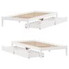 vidaXL Cadre de lit sans matelas blanc 100x200 cm bois de pin massif