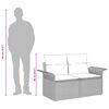 vidaXL Canapé de jardin avec coussin Beige 141 x 62 x 69 cm polyrotin
