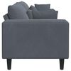 vidaXL Canapé avec coussin Gris foncé 250 x 77 x 76 cm Velours