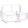 vidaXL Canapé de jardin sans accoudoirs coussins 2 places bois acacia