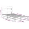 vidaXL Cadre de lit sans matelas 100x200 cm bois massif de pin