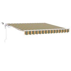 vidaXL Auvent r&eacute;tractable Vert et jaune 300 x 250 cm Polyester