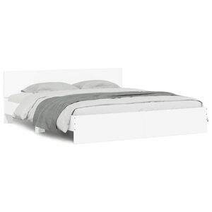 vidaXL Cadre de lit sans matelas blanc 180x200 cm