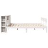 vidaXL Lit bibliothèque sans matelas blanc 180x200 cm bois pin massif